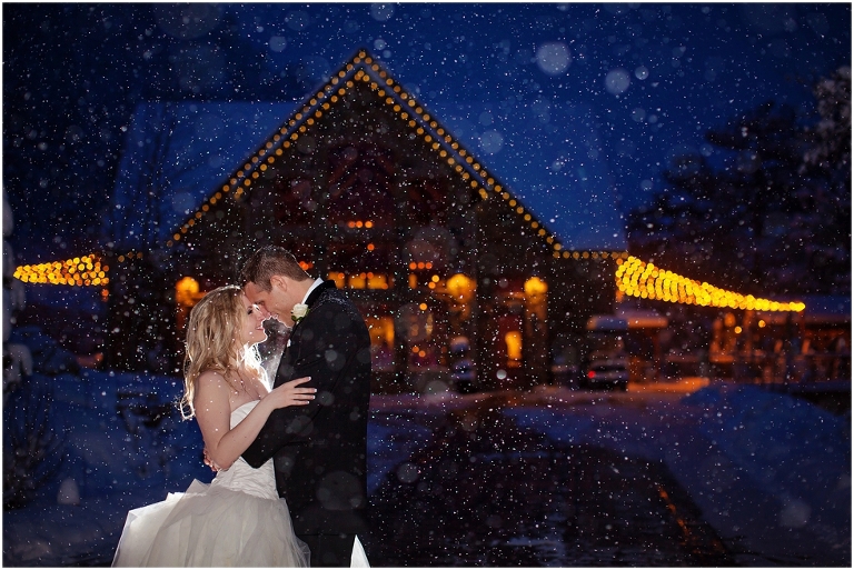 Della Terra Chateau snowy wedding