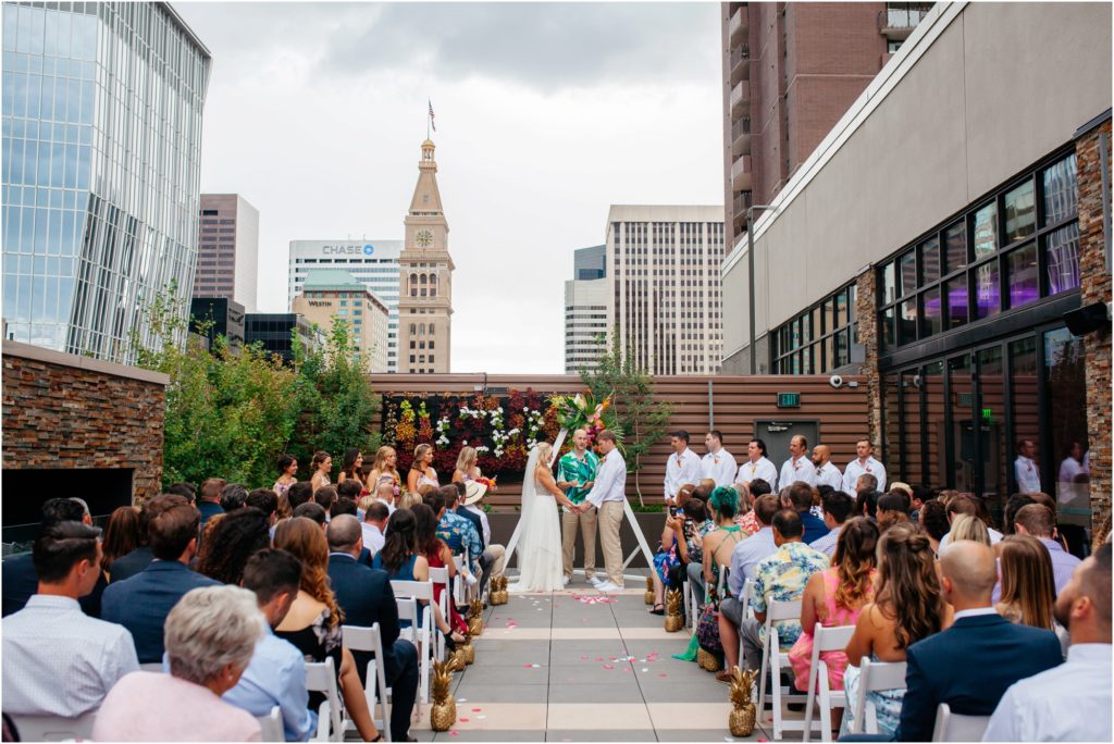 Curtis Hotel Denver rooftop wedding
