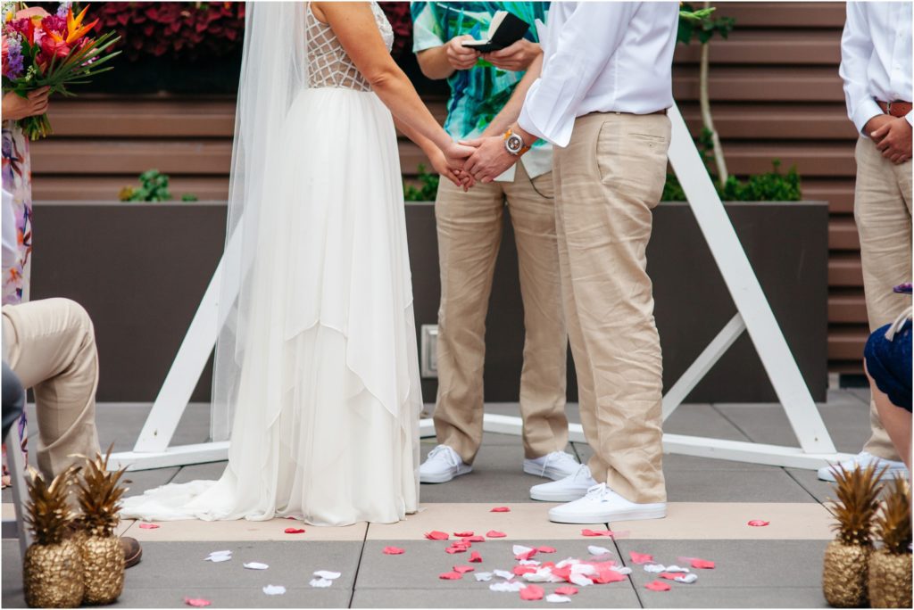 Tropical themed Denver wedding