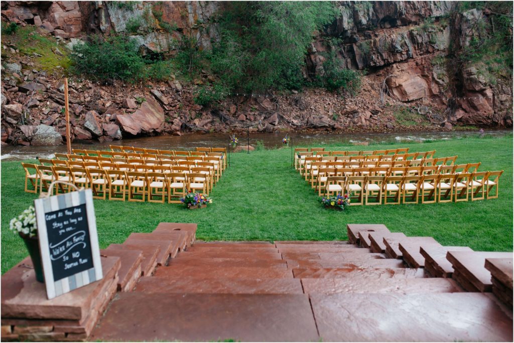 Lyons Riverbend wedding ceremony