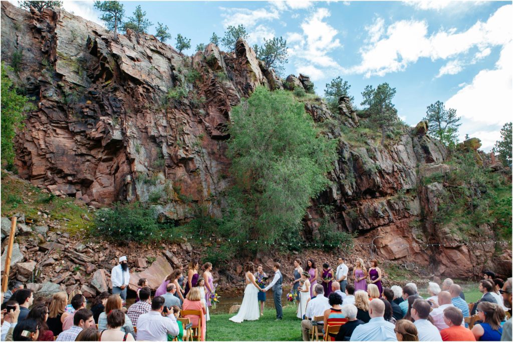 Lyons Riverbend wedding ceremony