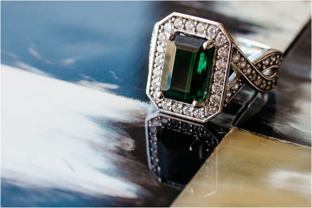 Emerald wedding ring