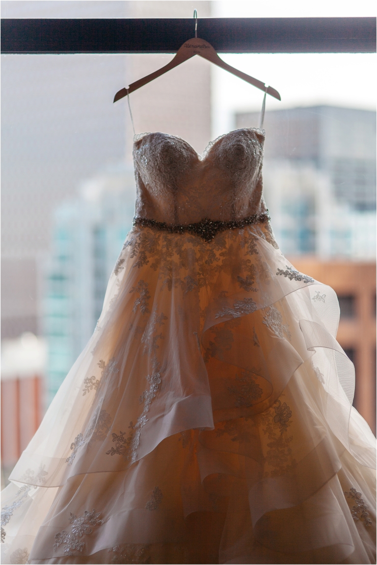 Blush wedding dress