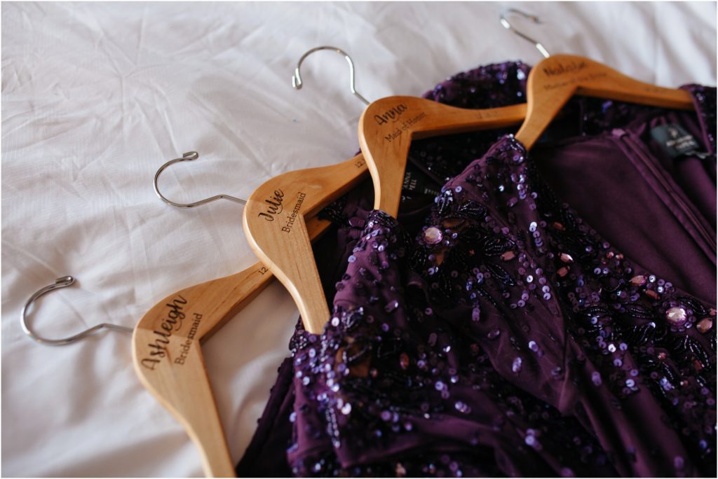 Sequined bridesmaids dresses
