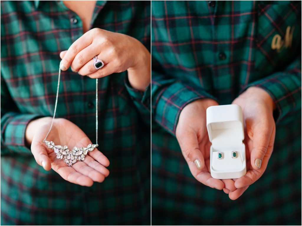 Emerald wedding jewelry