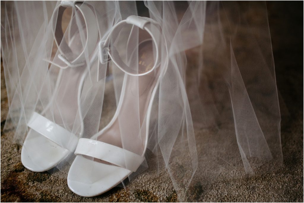 White bridal shoes