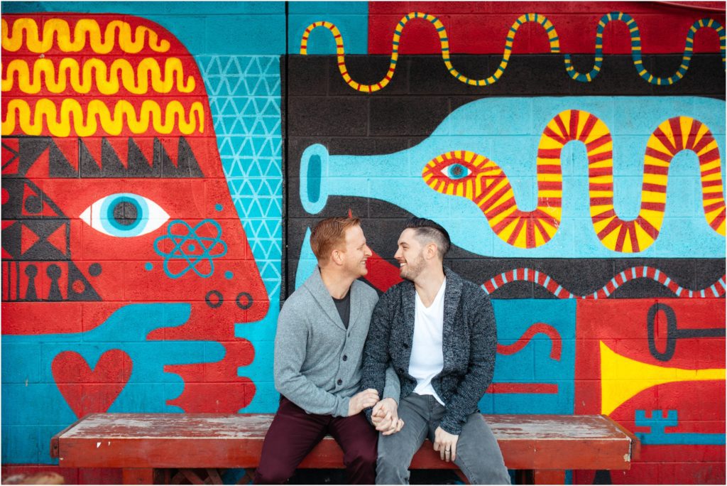 Colorful Denver engagement photos