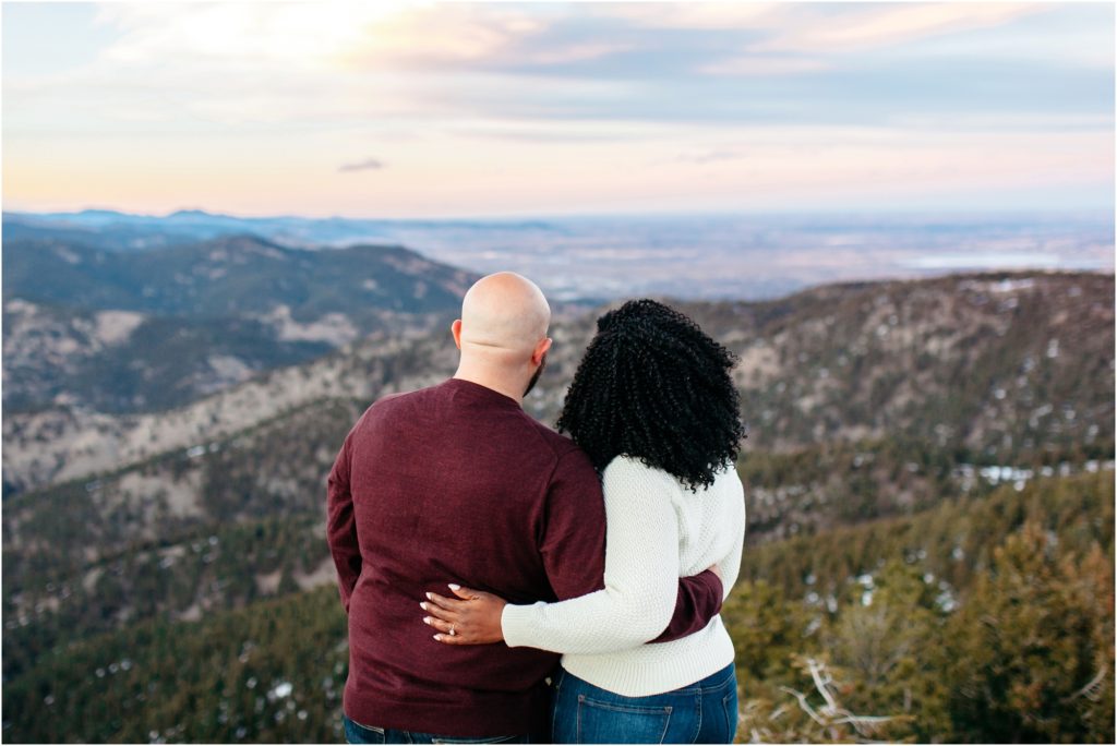 Colorado sunset engagement session