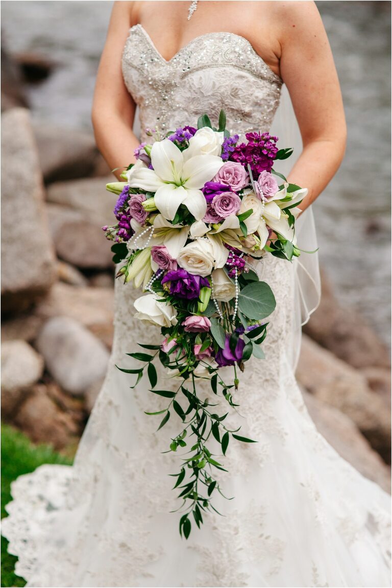 Cascading wedding bouquet 