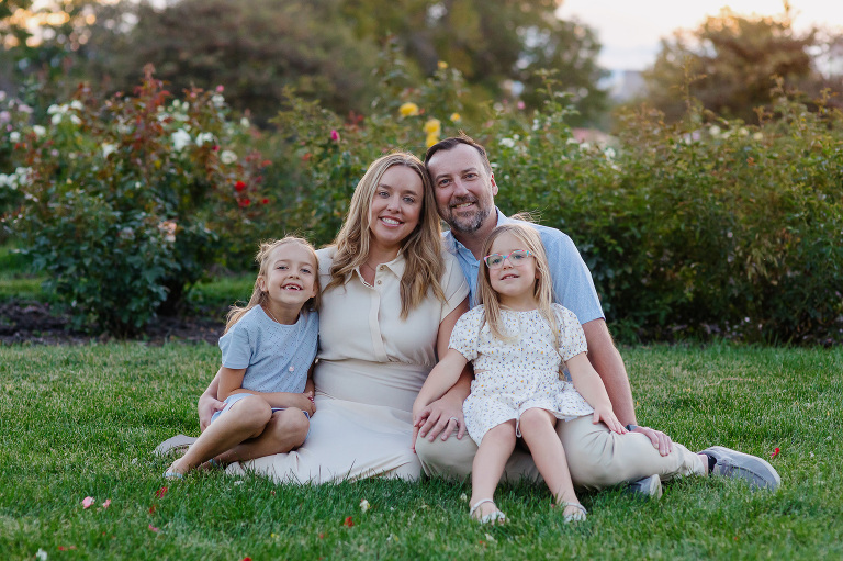 City Park Denver family photos with clients posing for family photo session 