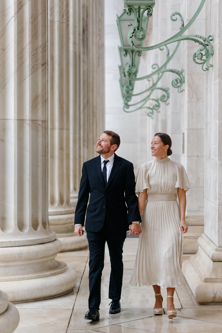 Photo of couple eloping at Denver courthouse