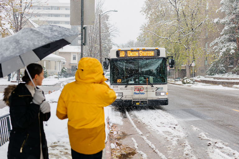 Couple eloping rides RTD bus to courthouse