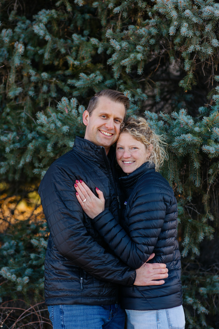 Winter engagement photos in Denver