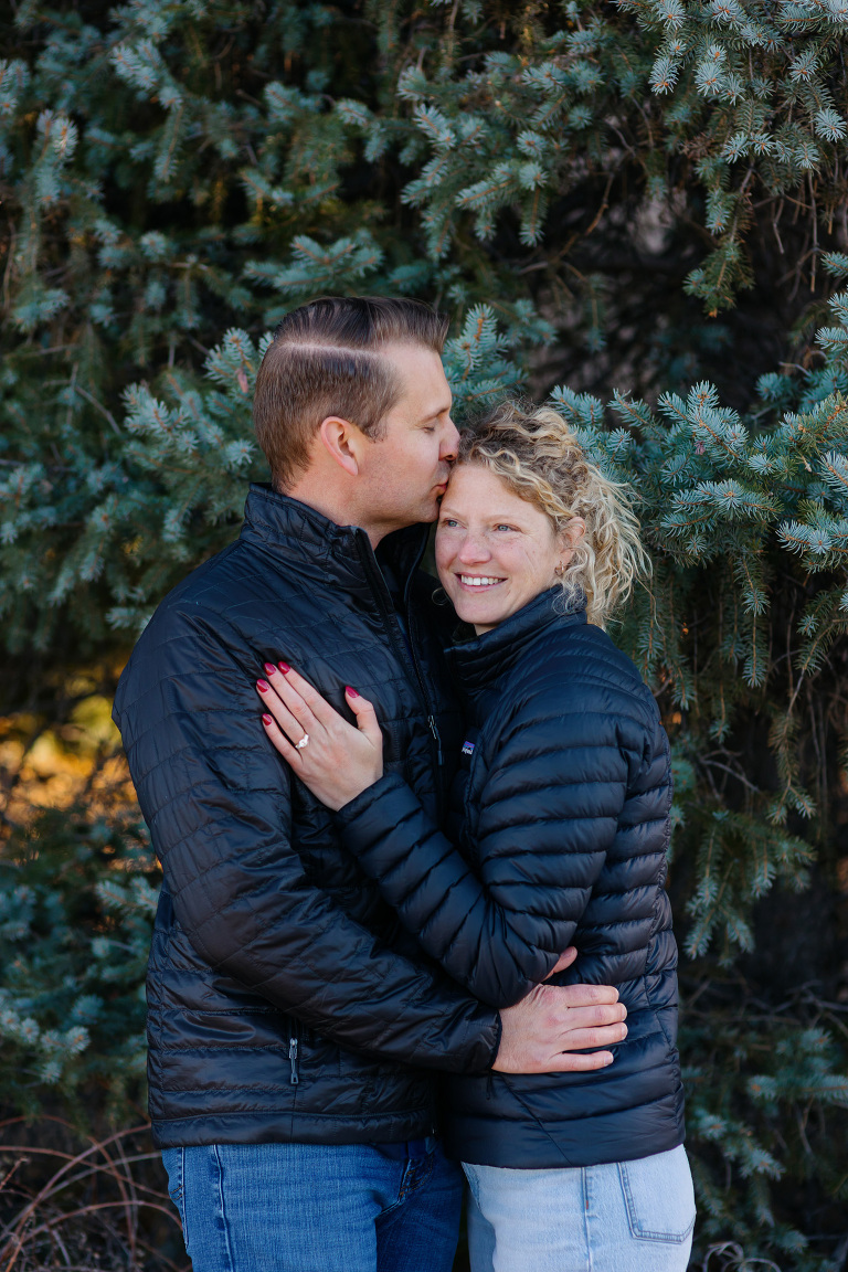 Winter engagement photos in Denver