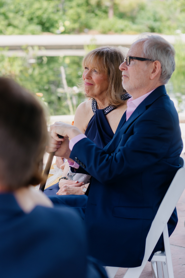 Denver Botanic Gardens microwedding ceremony in the gazebo