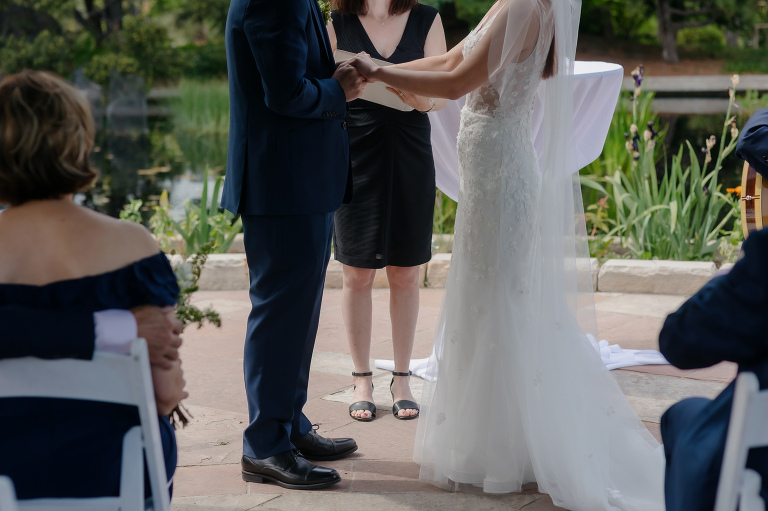 Denver Botanic Gardens microwedding ceremony in the gazebo