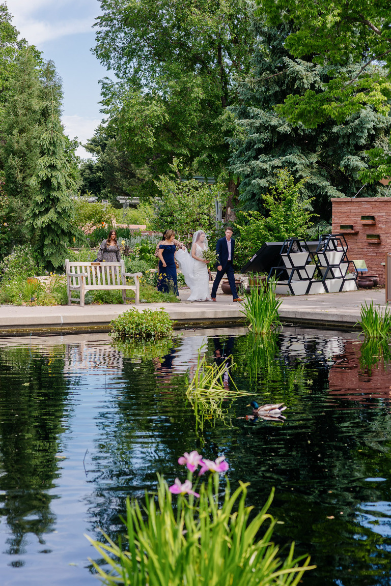 Denver Botanic Gardens microwedding ceremony in the gazebo