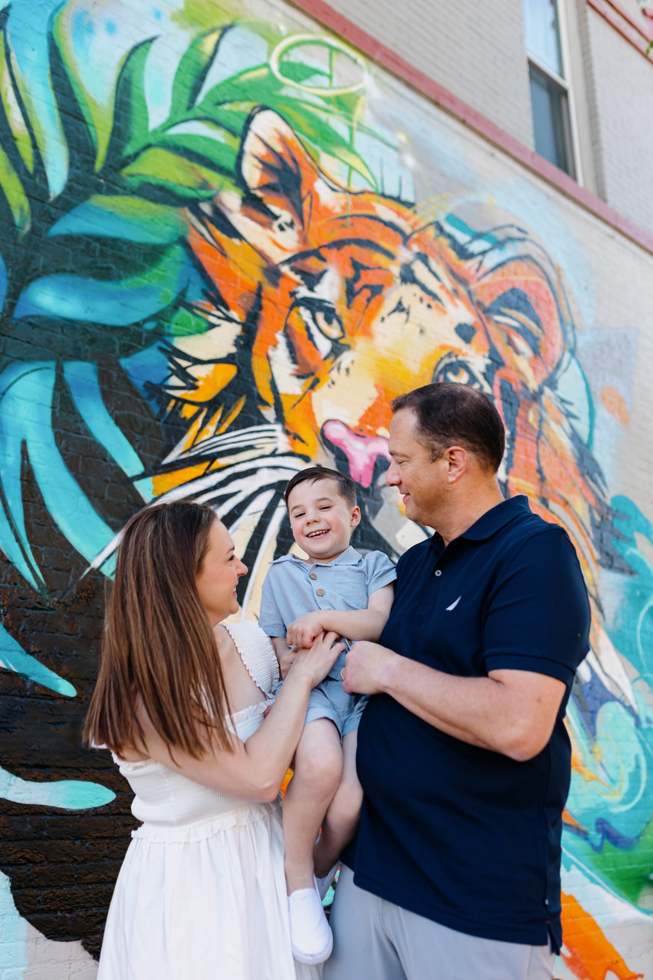 Family photo clients posing for Denver fall mini session