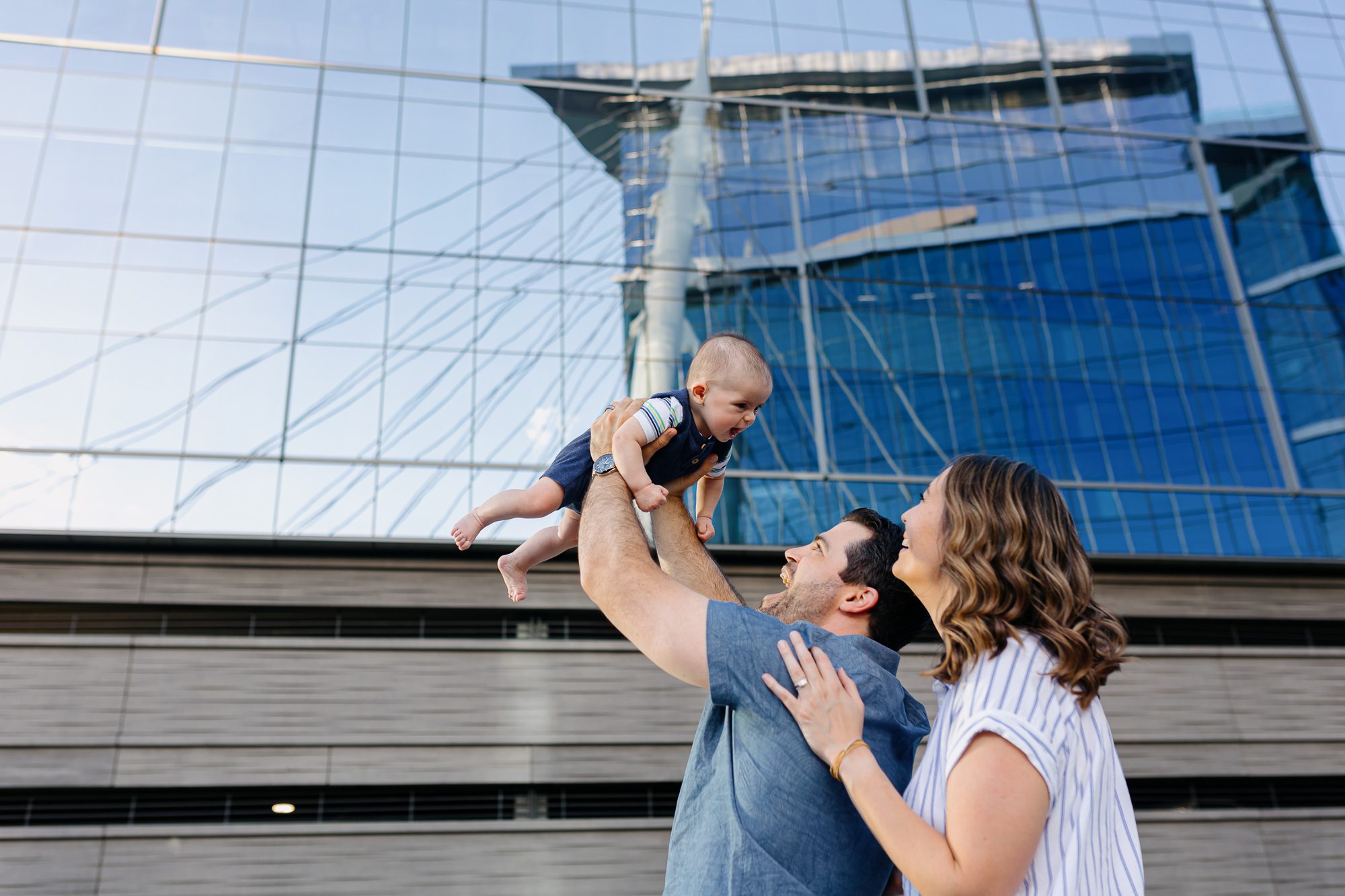 Candid photo of kids playing during Denver fall family sessions