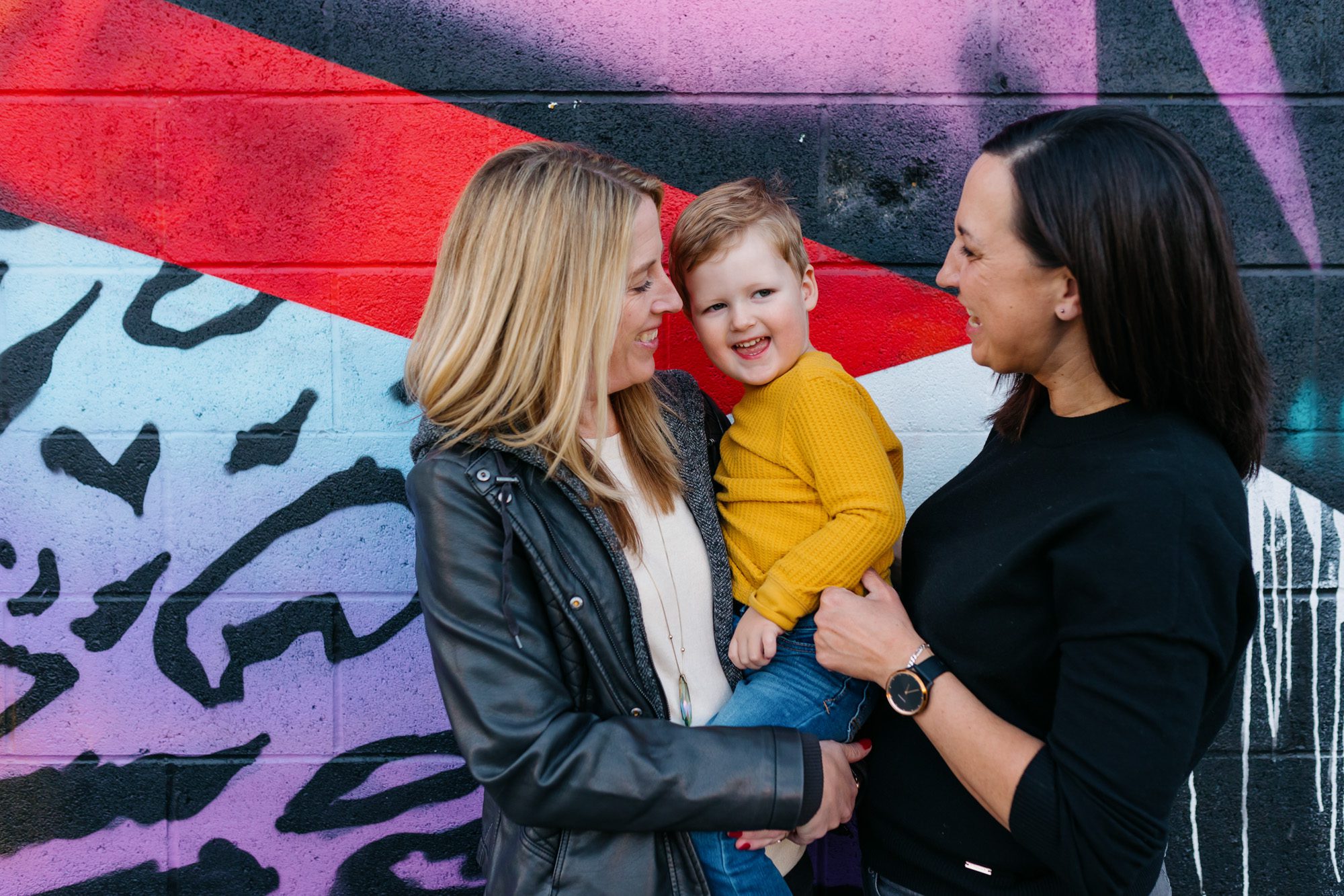 Family posing for Denver fall mini sessions