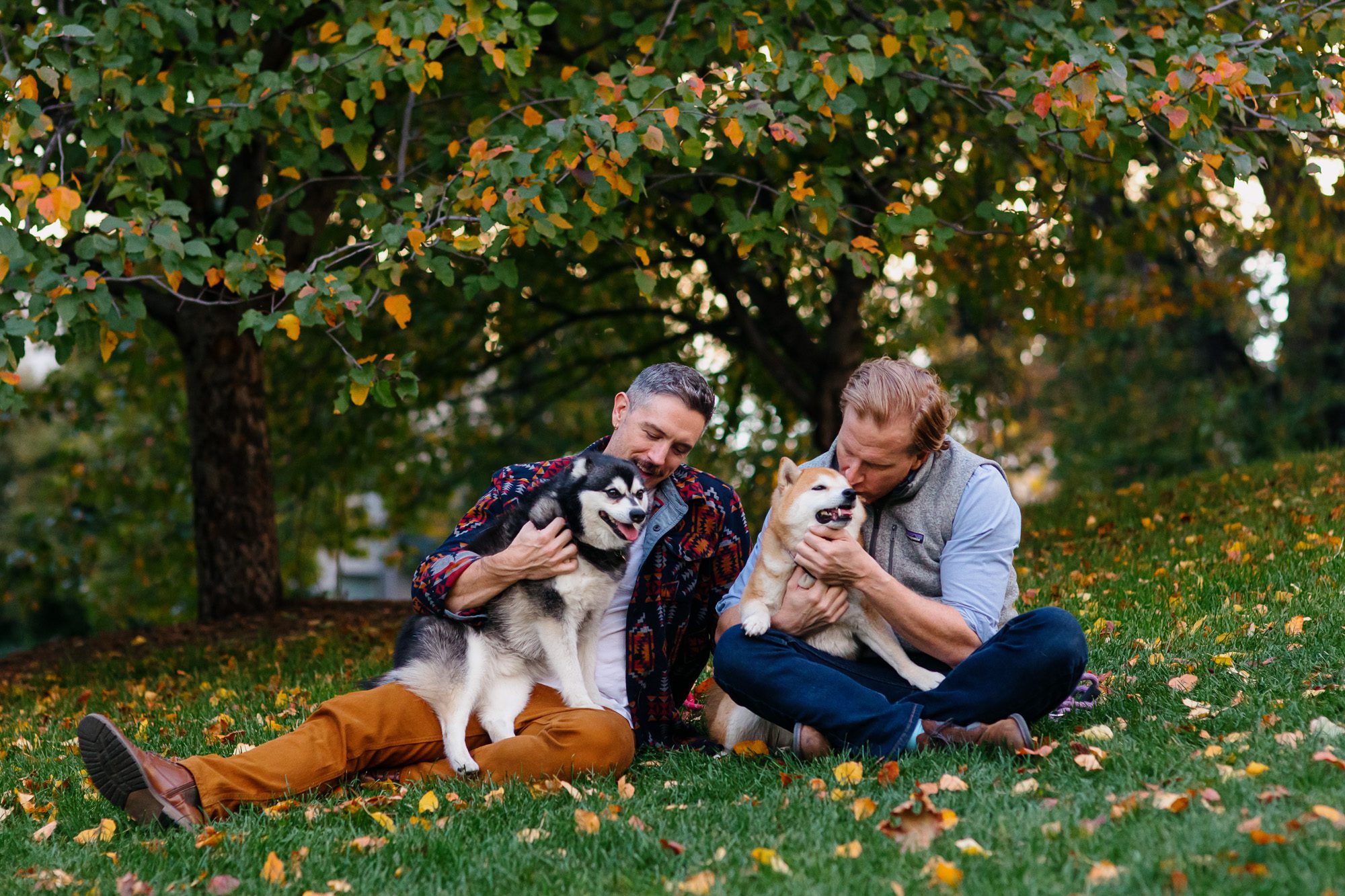 Family posing for Denver fall mini sessions