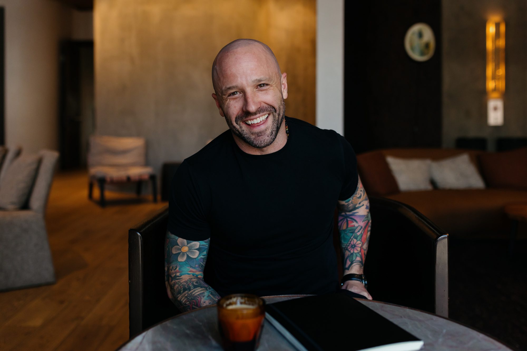 Client posing for Denver headshot session