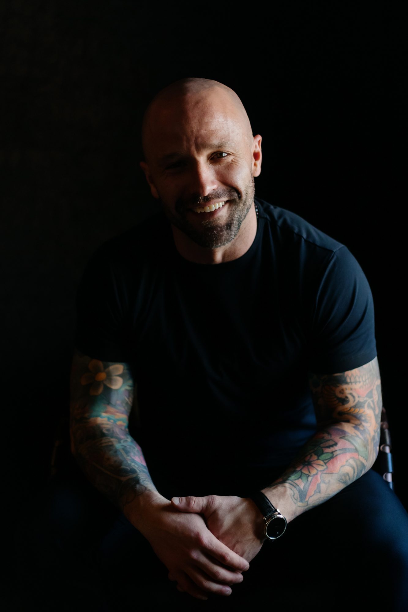 Client posing for Denver headshot session