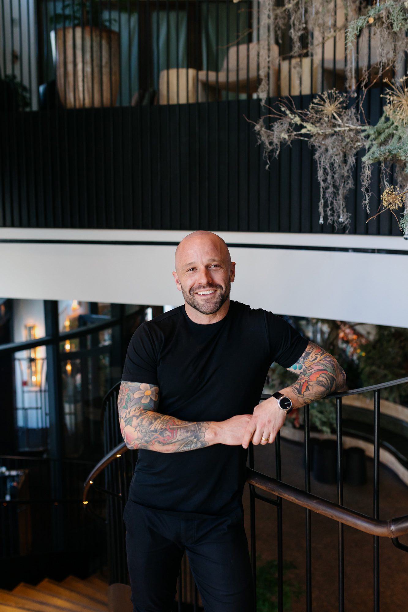 Client posing for Denver headshot session