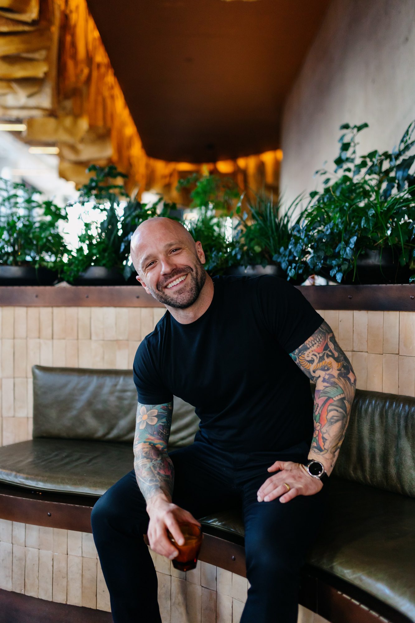 Client posing for Denver headshot session