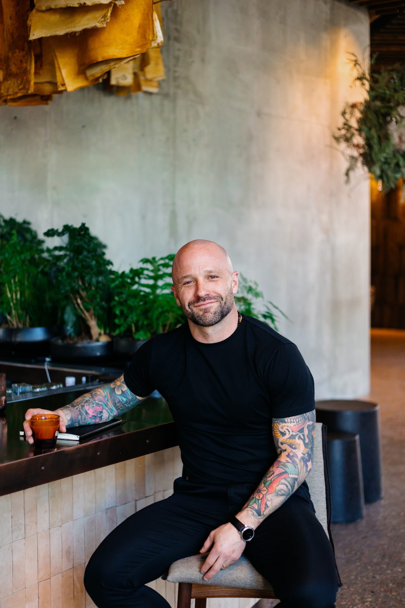 Client posing for Denver headshot session