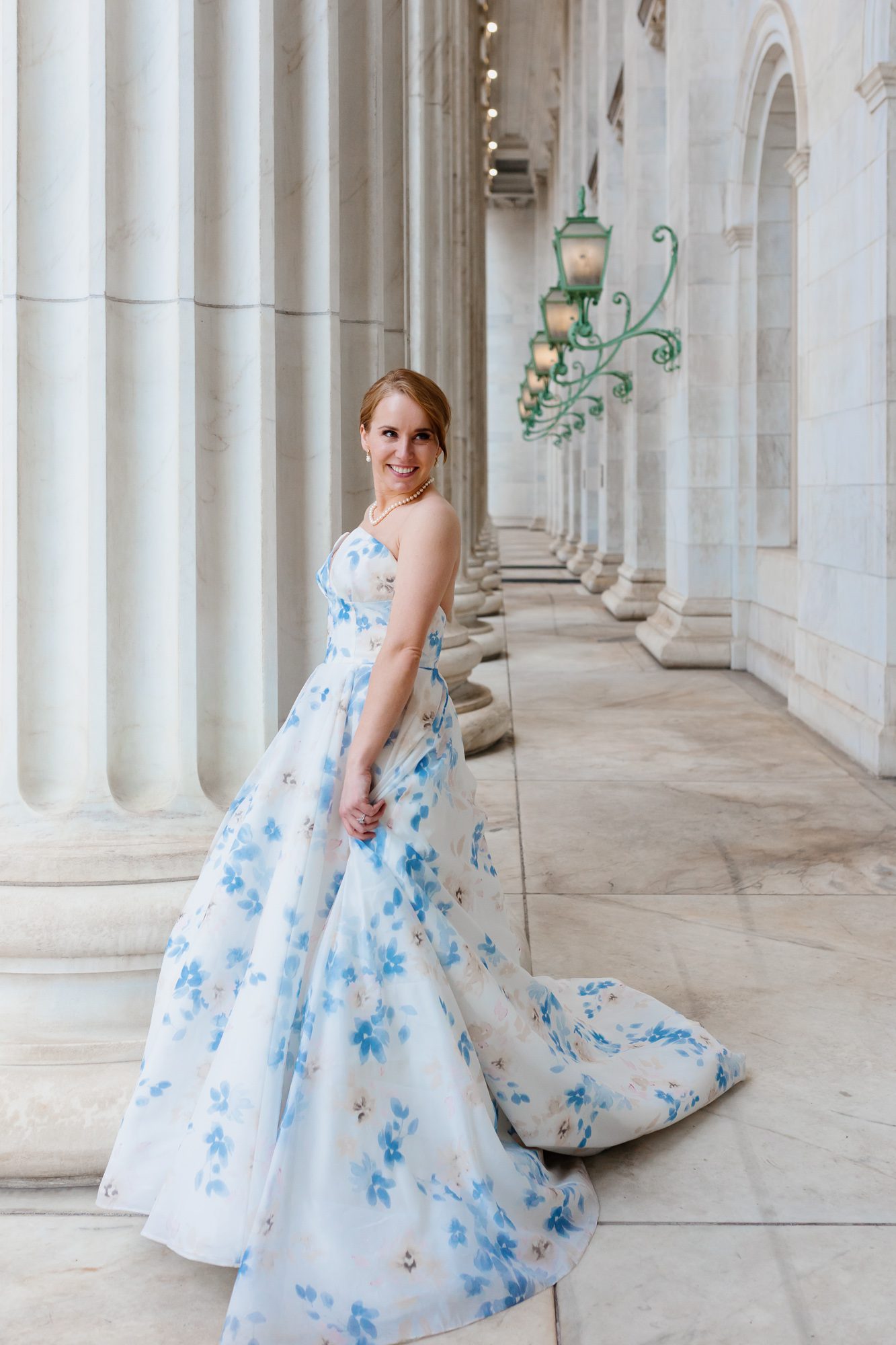 Clients posing for Denver courthouse elopement photos