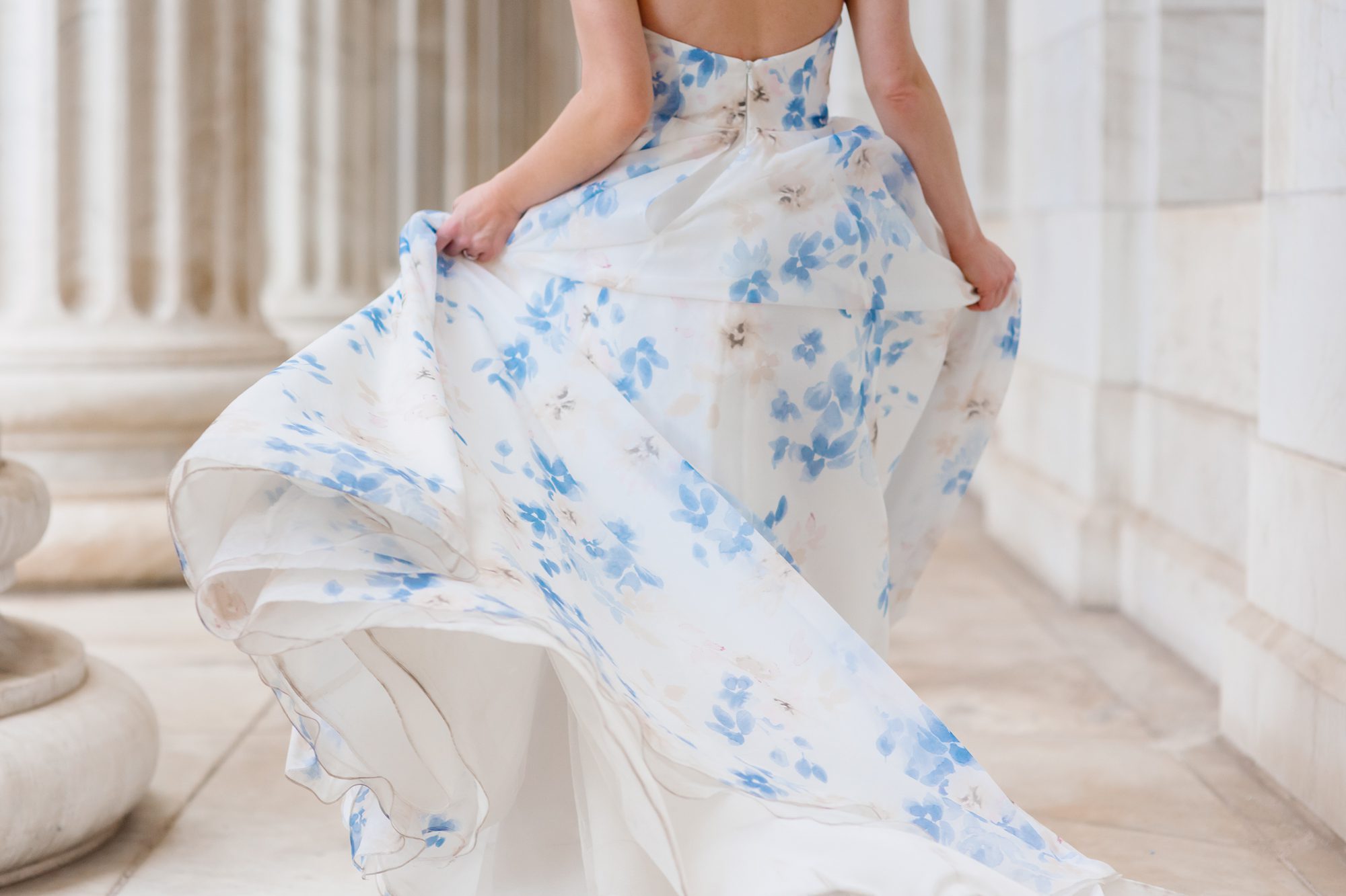 Clients posing for Denver courthouse elopement photos