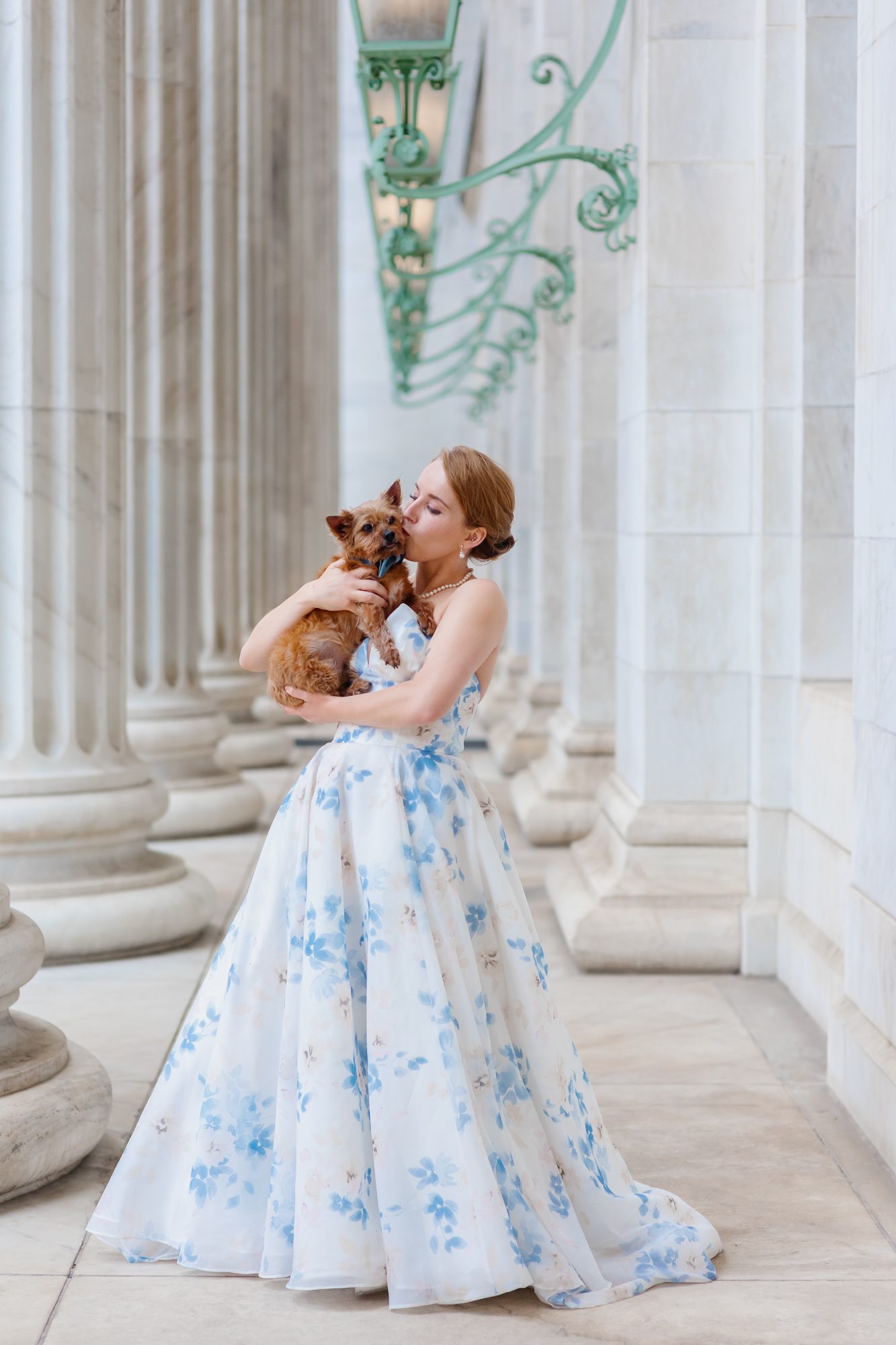 Clients posing for Denver courthouse elopement photos