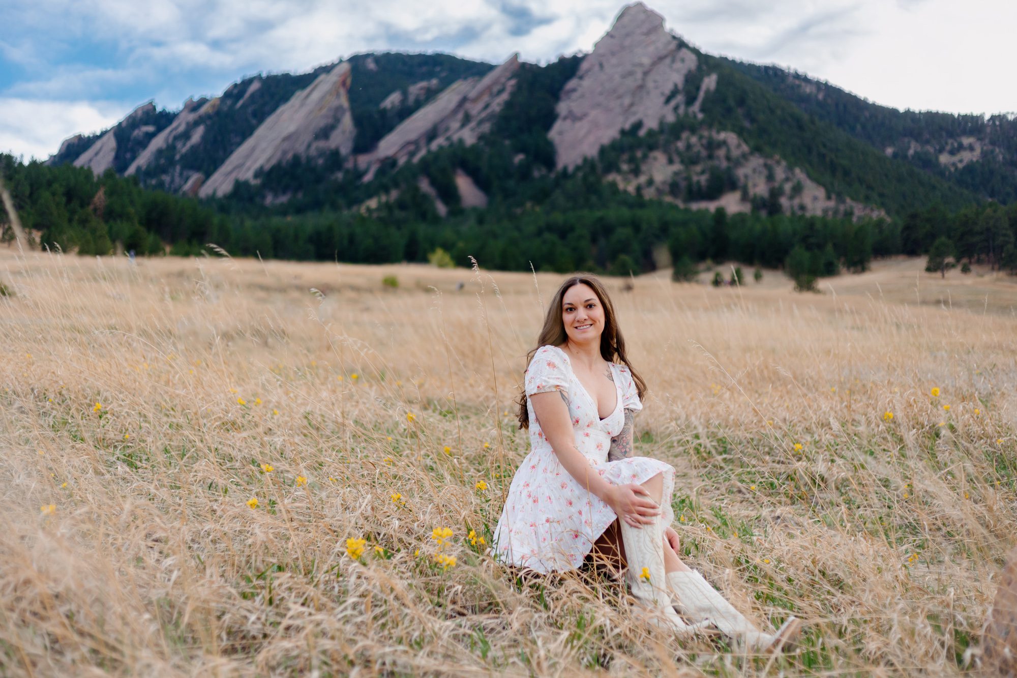 Recent Front Range Community College grad posing for Boulder graduation session